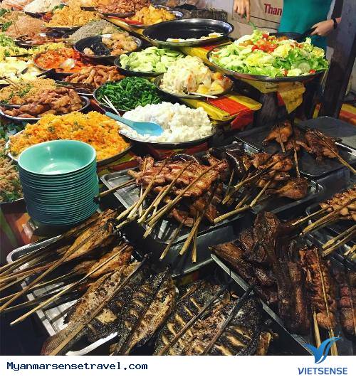 Mahabandoola- con đường ẩm thực nổi tiếng tại Yangon Myanmar - Ảnh 1