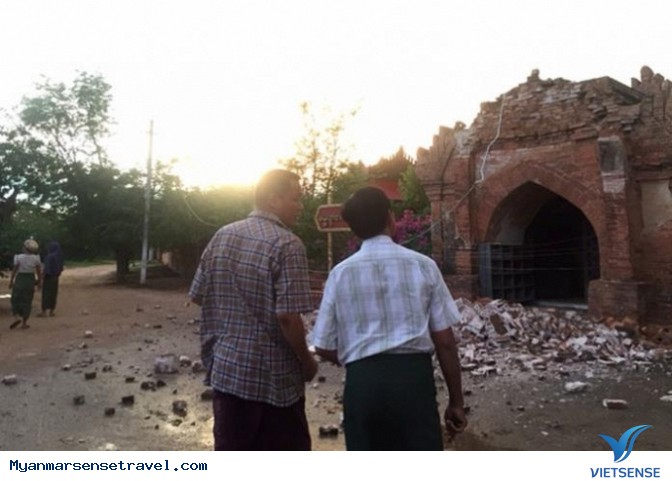 Chùa cổ nghìn năm tuổi bị phá hủy trong vụ động đất Myanmar - Ảnh 3 Chùa cổ nghìn năm tuổi bị phá hủy trong vụ động đất Myanmar - Ảnh 3