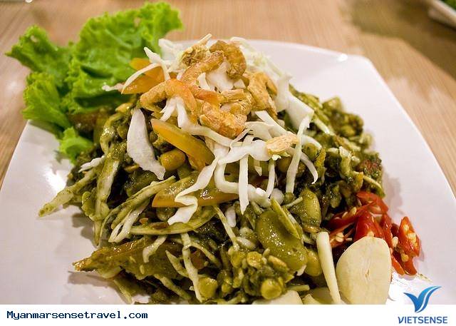 Thưởng thức salad lá trà