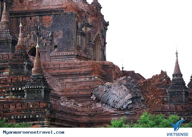 Chùa cổ nghìn năm tuổi bị phá hủy trong vụ động đất Myanmar - Ảnh 1 Chùa cổ nghìn năm tuổi bị phá hủy trong vụ động đất Myanmar - Ảnh 1