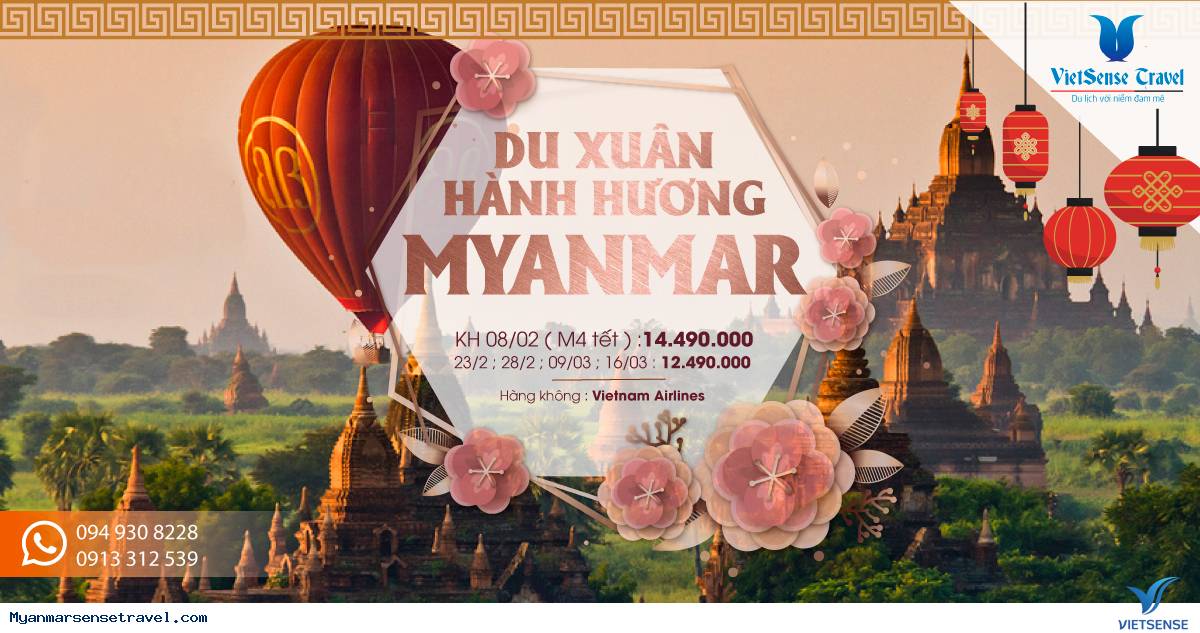 Du xuân Myanmar: Khám phá vẻ đẹp mùa xuân nở hoa và di sản văn hóa độc đáo