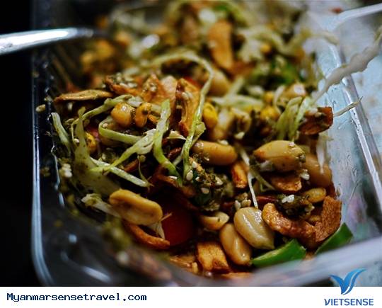 Salad lá trà Du lịch Myanmar - Salad lá trà